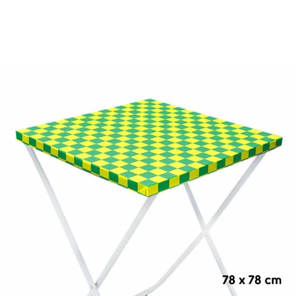 Toalha Plástica Cobre Manchas - Xadrez Verde e Amarelo - Home & Living