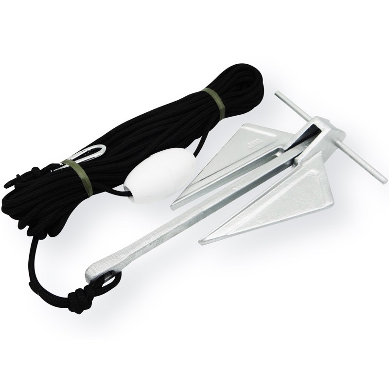 Kit Ancora 2,5kg Danforth para Jet-Ski ou Caiaque