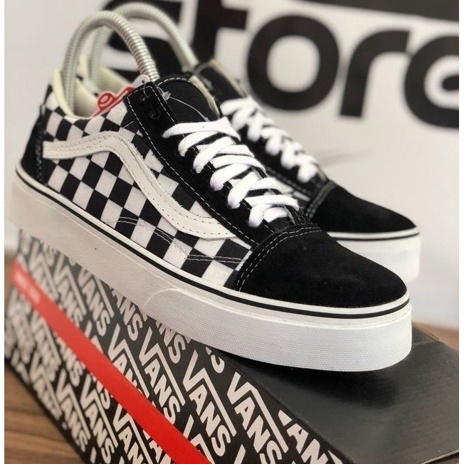 tenis vans quadriculado old skool