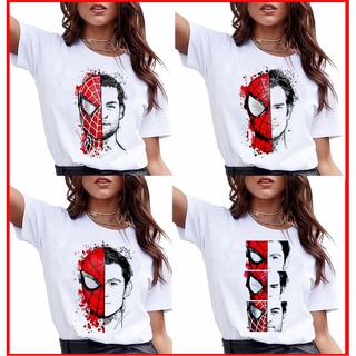 Camiseta t shirt spider man , homem aranha 3, tom, andrew, e tobey, blusa feminina geek marvel