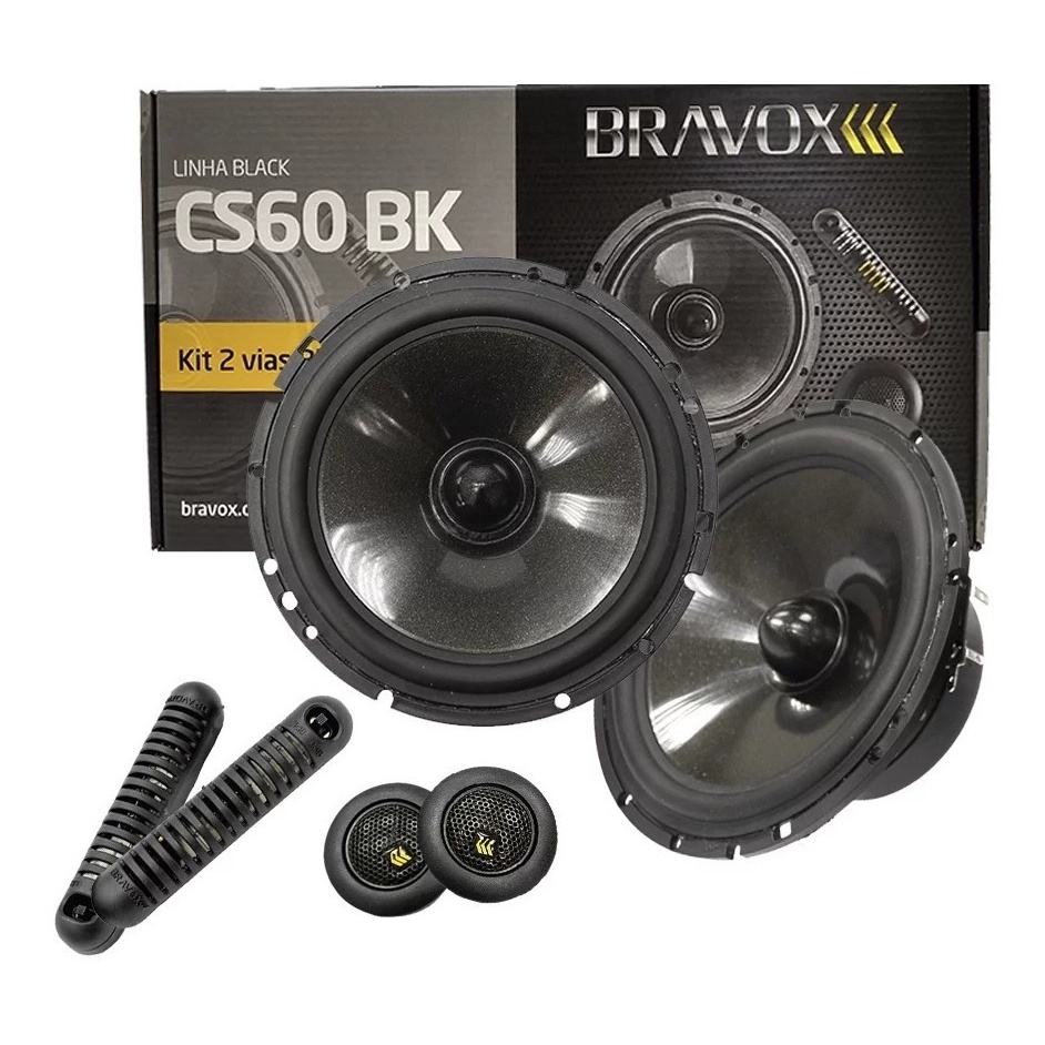 Kit 2 Vias 6  Bravox CS60BK - 130 Watts RMS