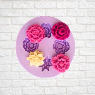 Molde De Silicone Flores Rosas Para Decorar F612 em Oferta na Shopee