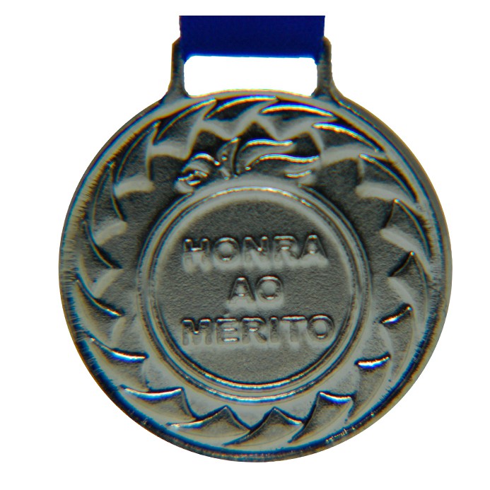 Kit Com 10 Medalhas de Prata M30 Honra ao Mérito Fita Azul