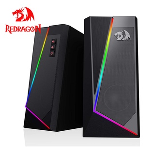 Redragon GS520 Alto-Falantes Anvil RGB De Mesa , 2.0 Canais PC Computador Estéreo Falante Com 6 Modos Coloridos LED , Cabo USB Alimentado Por 3,5mm