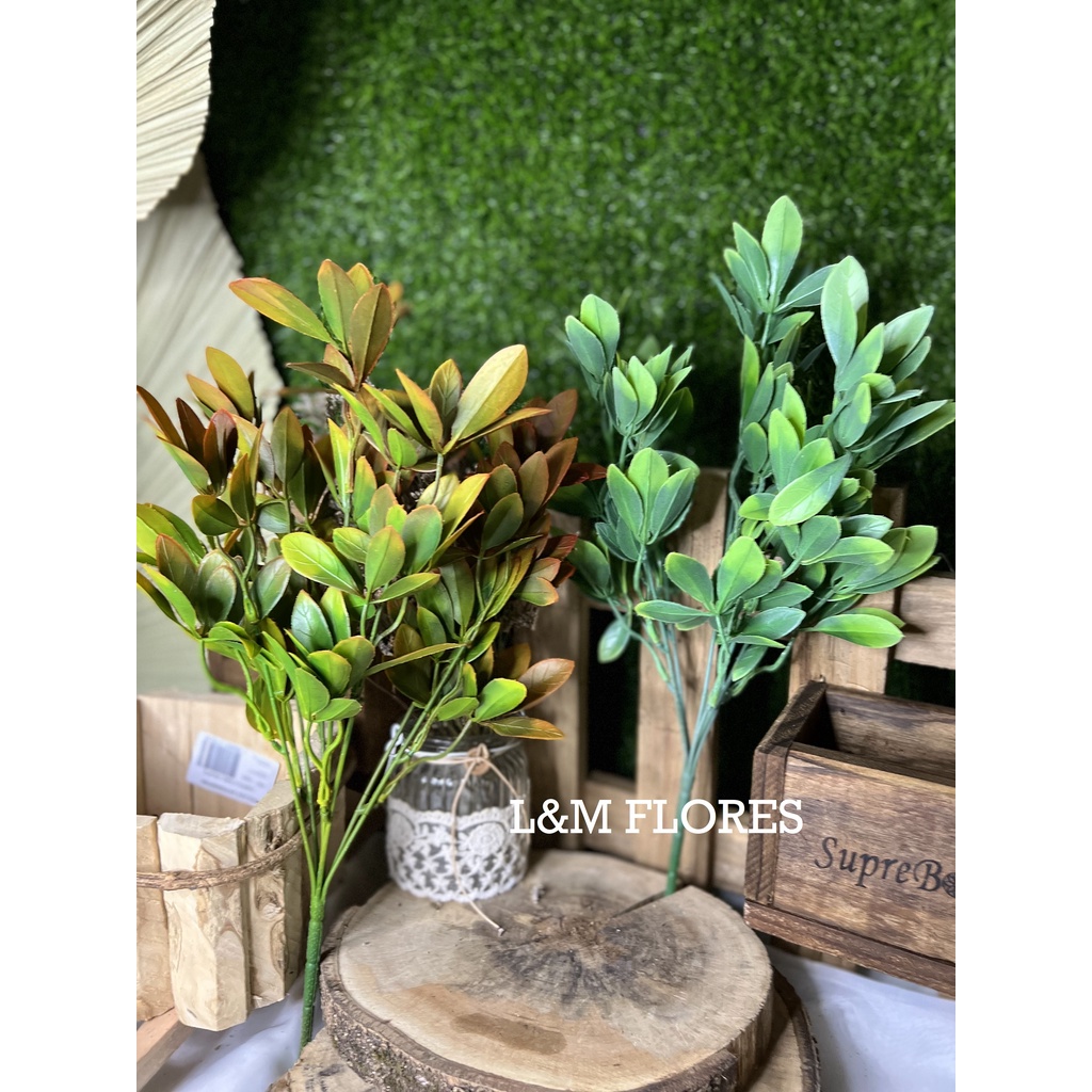 Buquê de Folha de Arruda grande artificial com 7 galhos ideal para arranjos e decoração