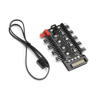 Hub Multi Fans Até 10 Cooler 3 e 4 Pinos Controle Pwm