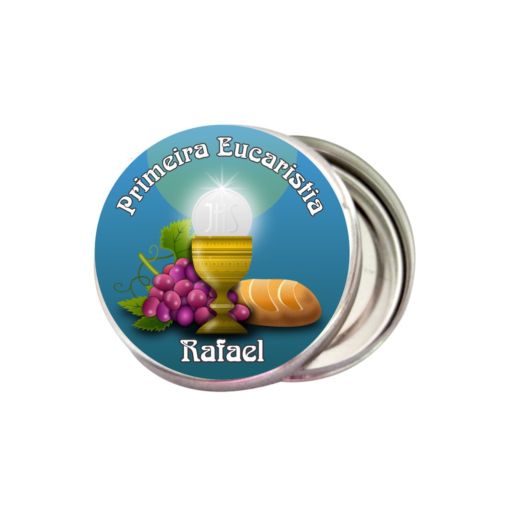 Latinha 5x1 Mint to be personalizada lembrancinha - Primeira Eucaristia
