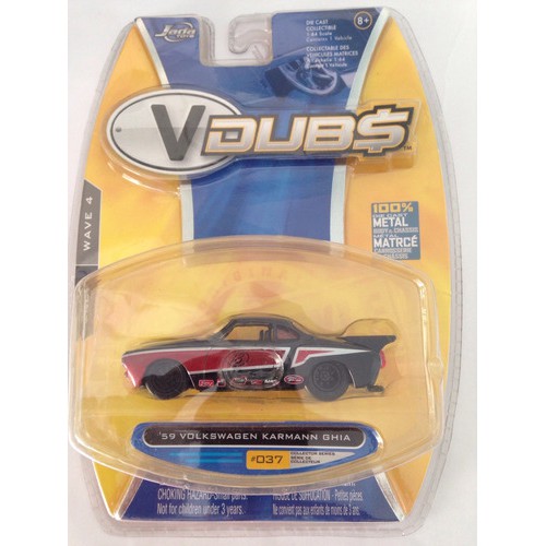 Bx29 Vw Jada V Dubs 59 Volkswagen Karmann Guia Preto