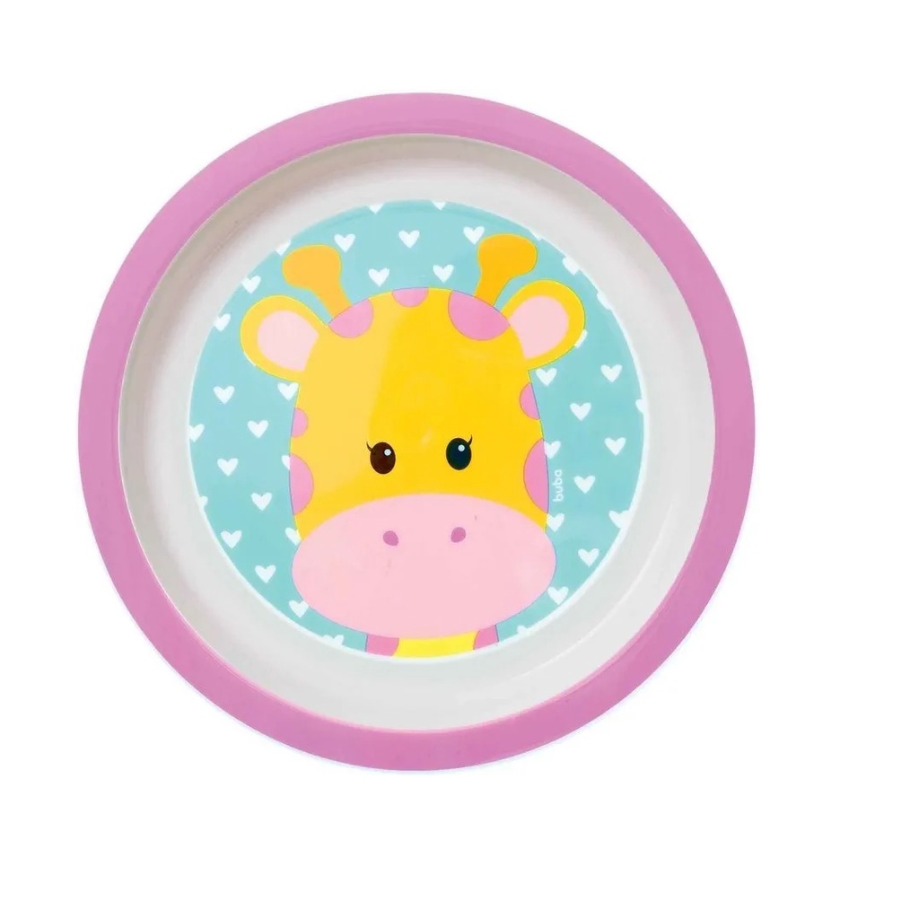 Pratinho Prato Infantil Refeição Alimentação Premium Buba Estampado Animal Fun Leão Girafa Unicórnio em Oferta na Shopee
