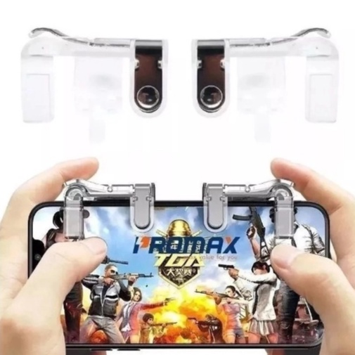 Jogo de Tiro Para Celular Par de Joystick Gatilho Free Fire Botões R1 L1