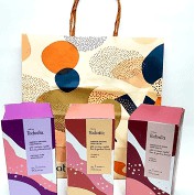 Presente Trio De Caixas Sabonete Tododia Natura Cereja e Avelã, Ameixa e Flor de Baunilha, Tâmara e Canela + Sacola Natura