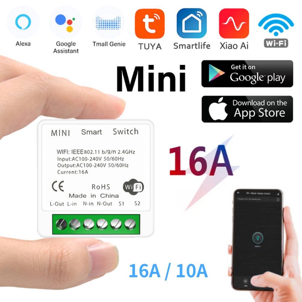 Tuya A Interruptor Smart Mini Wifi Diy Switch Vias Tilhop Wizard Tefiry Escorrega O Pre O