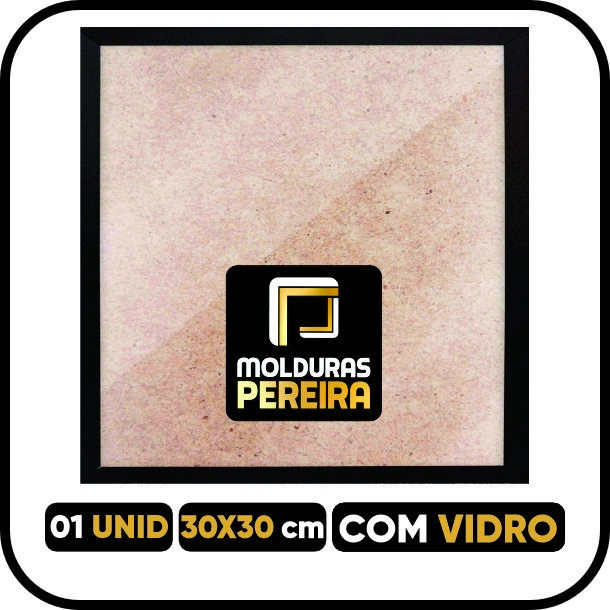Quadro Moldura 30x30 cm COM VIDRO em Oferta na Shopee