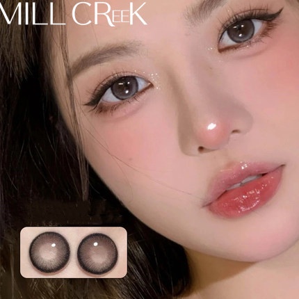 Mill Creek Lentes De Contato Colorida Preto Grande Diâmetro 14,5mm Diário Estudante Natural Cor Preta Contatos lente de contato — imagem 2 de 2