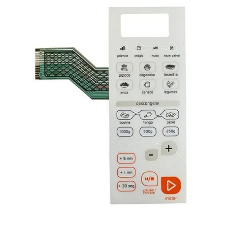 Membrana Teclado Microonda Brastemp Bms26 Bms 26 Ab Branca