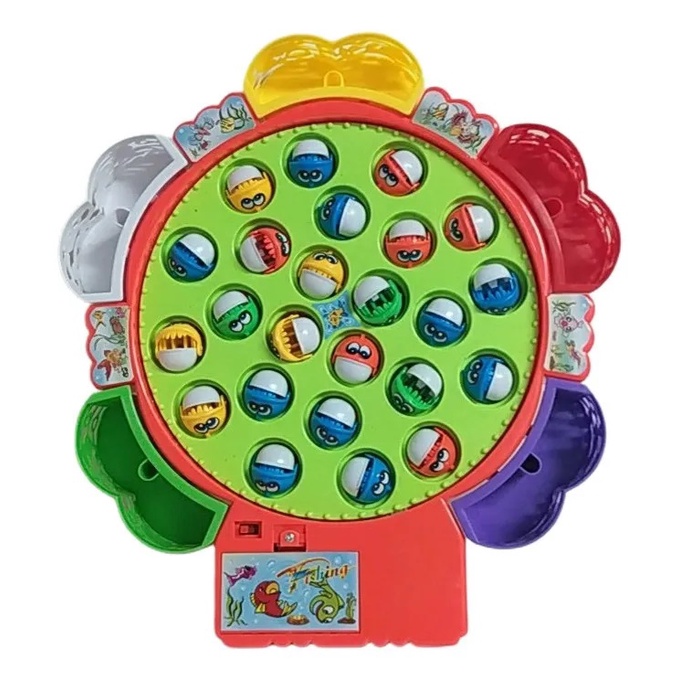 Pescaria Jogo Brinquedo Infantil Pesca Peixes Boca Abre Fecha Musical Didático Educativo BBR Toys 3 Anos+