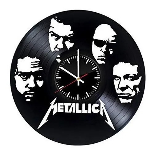 Banda Metallica - Relógio Disco De Vinil Decoração