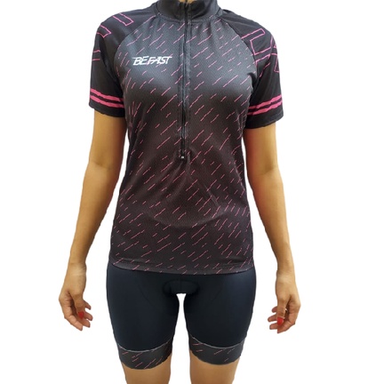 Kit Conjunto Bike ciclismo Feminino Roupa de bicicleta mulheres Camisa e short