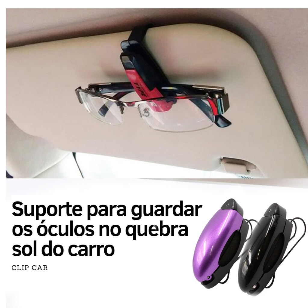 Suporte para Óculos no Quebra Sol Do Carro Barato em Oferta na Shopee