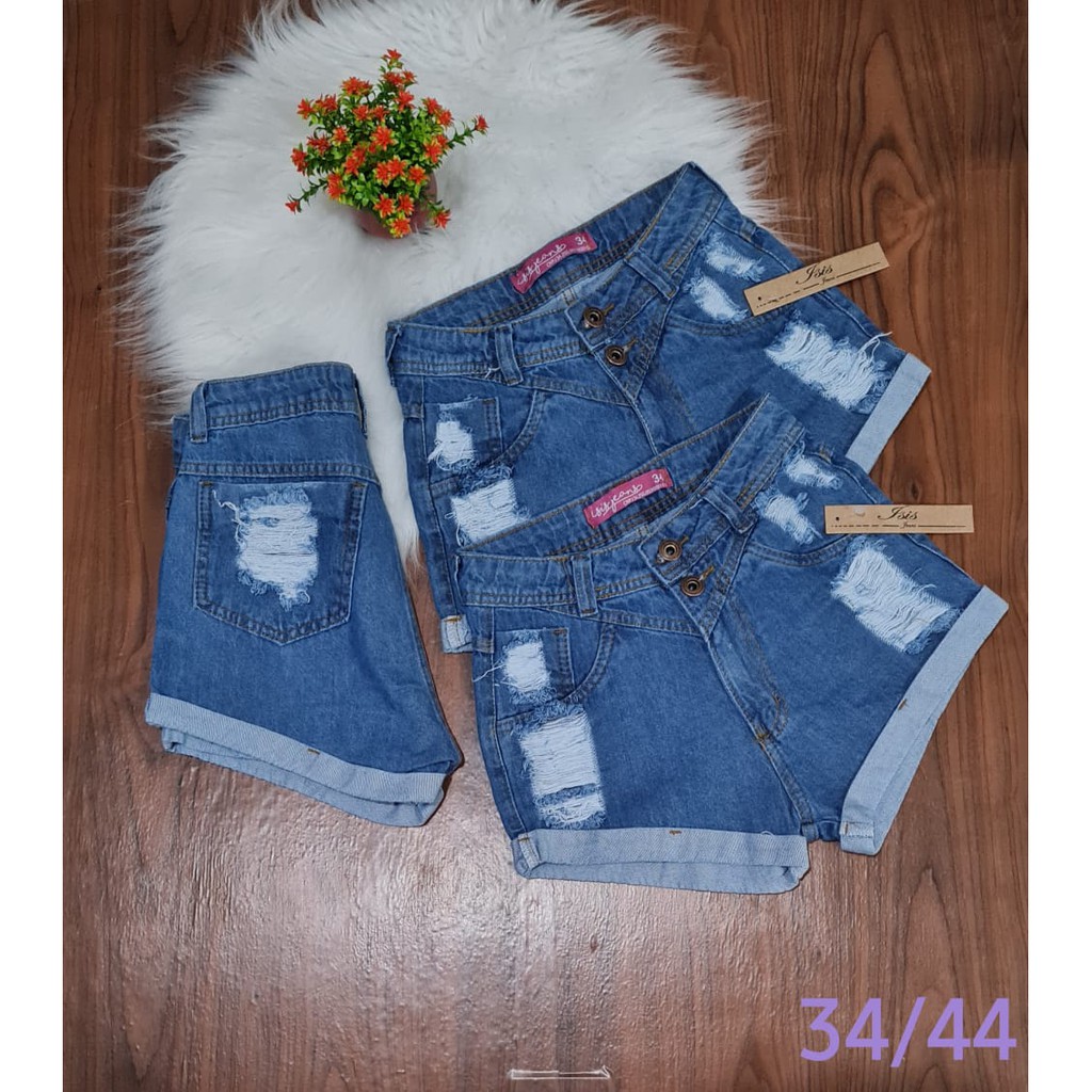 super oferta shorts jeans azul hot pants de Barrinha