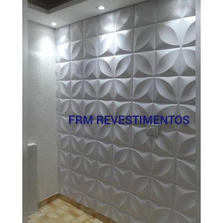 Kit 12 Placas 3D Revestimento de Parede Decorativa Pétalas *Sem Adesivo/Cola*