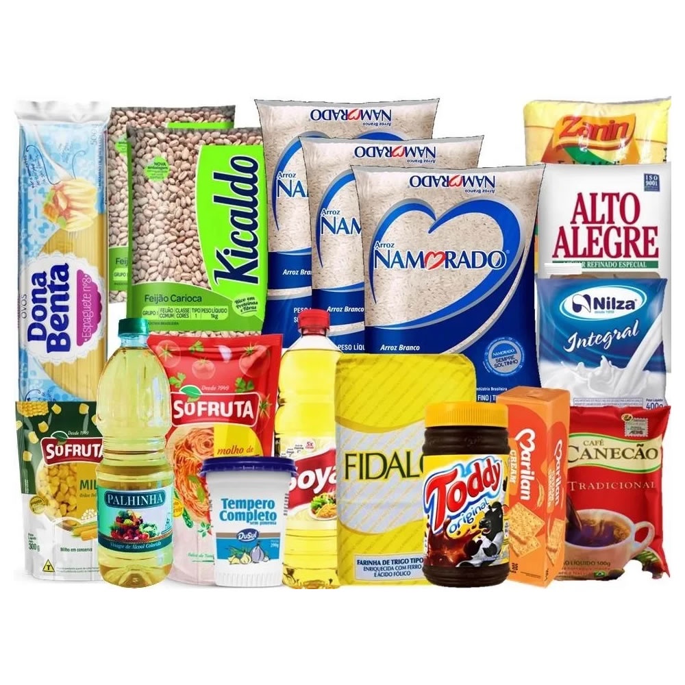 Cesta Básica de Alimentos com 18 Itens de Alta Qualidade em Oferta na Shopee