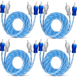 Kit 4 Cabo RCA 1 Metro Dupla Blindagem Injetado 4mm Som Automotivo Conectores Duplos De Alta Pressão em Oferta na Shopee