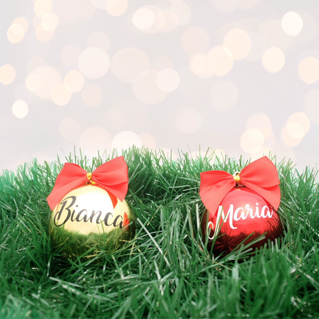 Bola de Natal Personalizada com Nome | Shopee Brasil