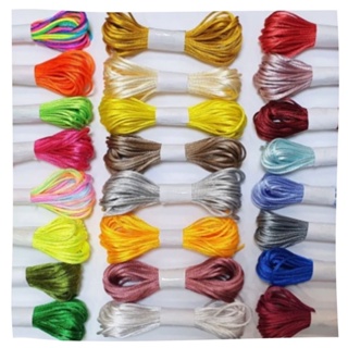 Cordão Rabo de Rato Cetim - 1mm meada com 5 Metros em Oferta na Shopee