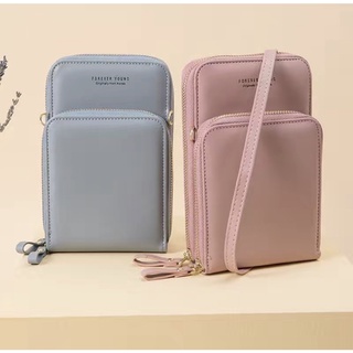 Bolsa para celular Feminina com 2 zíper fechada moda Mini Bag