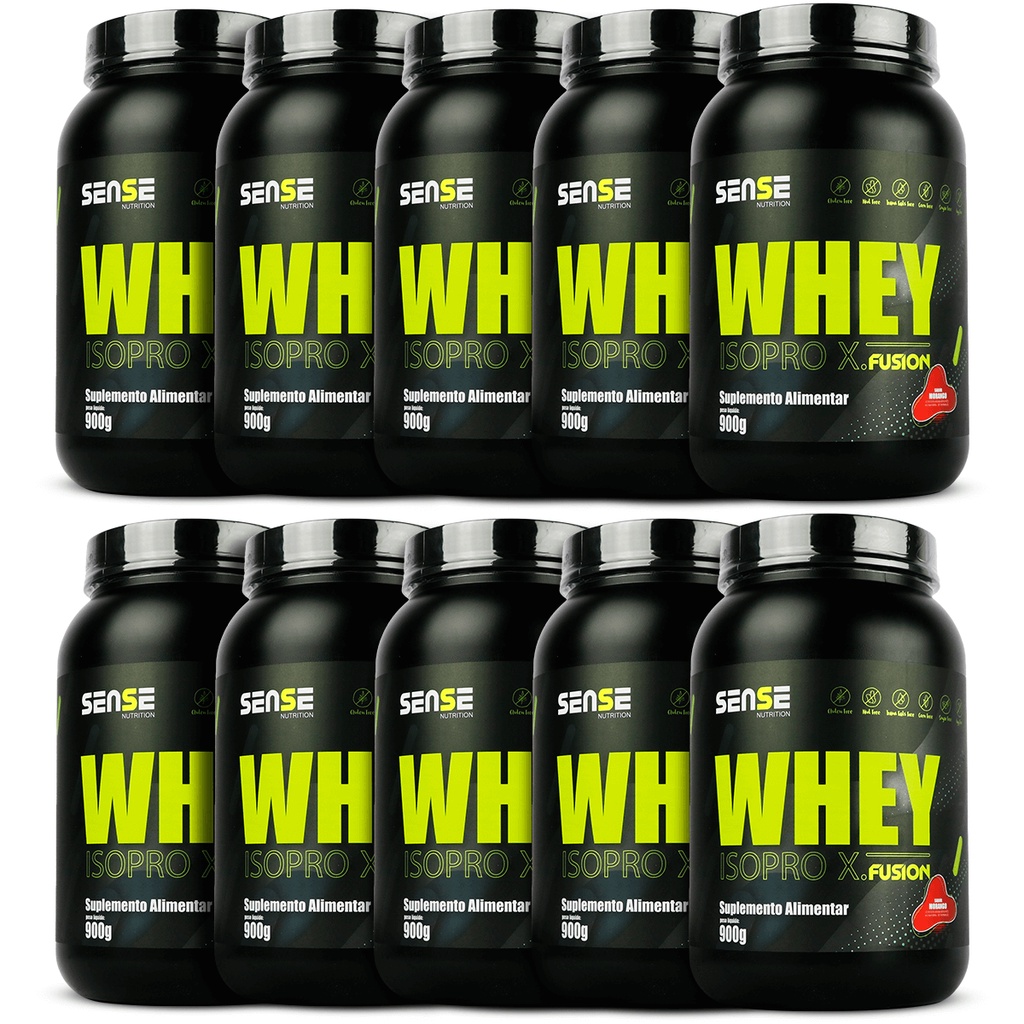 10 Whey Protein 900g Sense Nutrition Suplemento Academia Massa Muscular