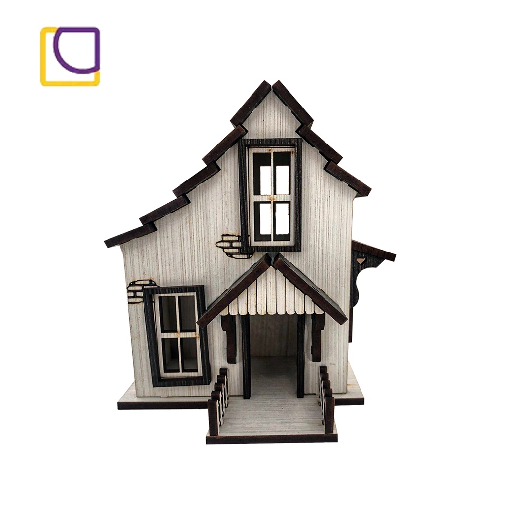 Casinha de decoração mini casa antiga em mdf miniatura enfeite natal jardim mesa - Qualidade envio rapido