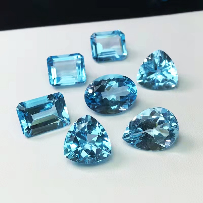 Gemas Naturais Aquamarine Gems Loose Gemstone Jóias Personalizadas Personalizar Presentes Corundum Acessórios Para Venda Por Atacado