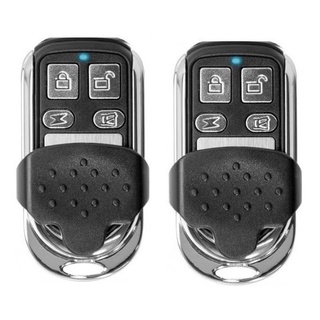 2x Controle Aço Escovado Para Portão Eletrônico e Alarme Code Learning
