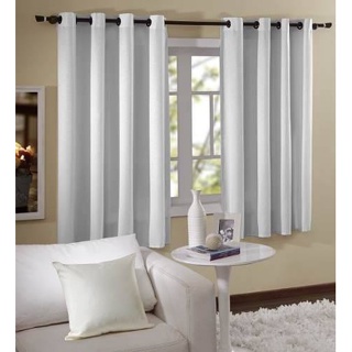 Cortina Para Janela Barcelona 200x180 Branca Admirare em Oferta na Shopee