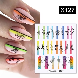 Decalque De Unha Lavanda Primavera Folha De Manicure Adesivo DIY