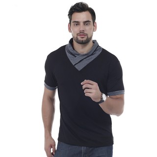 Blusa camiseta de manga curta em malha moda masculina