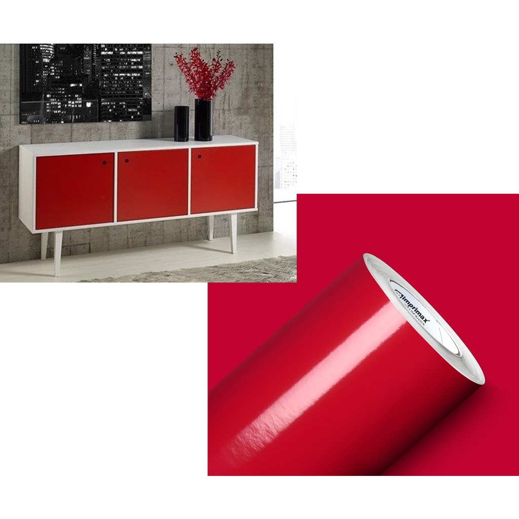 Adesivo Vinil Envelopamento Geladeira Fogão Móveis Vermelho 2x50 IMPRIMAX