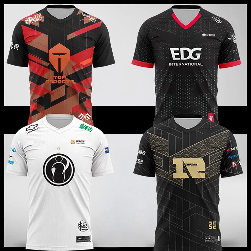 LOL LPL 2022 Esports Jersey IG RNG EDG SN LGD TES JDG FPX WE OMG Jogador De Equipe Uniforme Nome Personalizado Camiseta Ventiladores Jogo Masculino