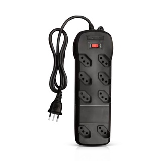 Filtro De Linha Circuit Breaker 8 Tomadas Preto 10a 1,20m