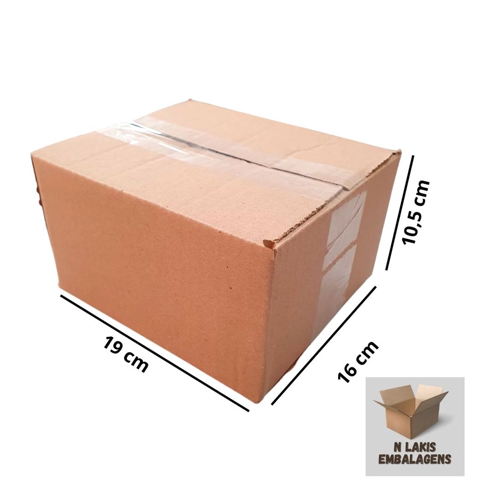 25 unidades de caixas de papelão 19x16x10 modelo maleta