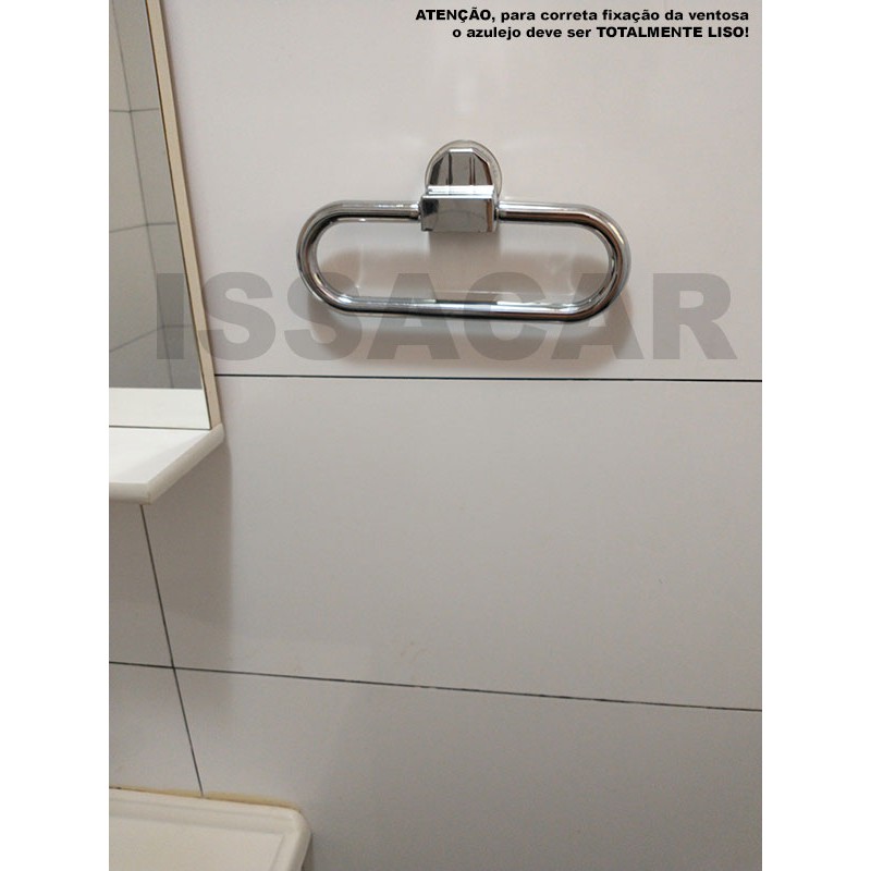 Porta toalha de rosto Porta pano de prato oval fixação por ventosa sem furar parede — imagem 2 de 2