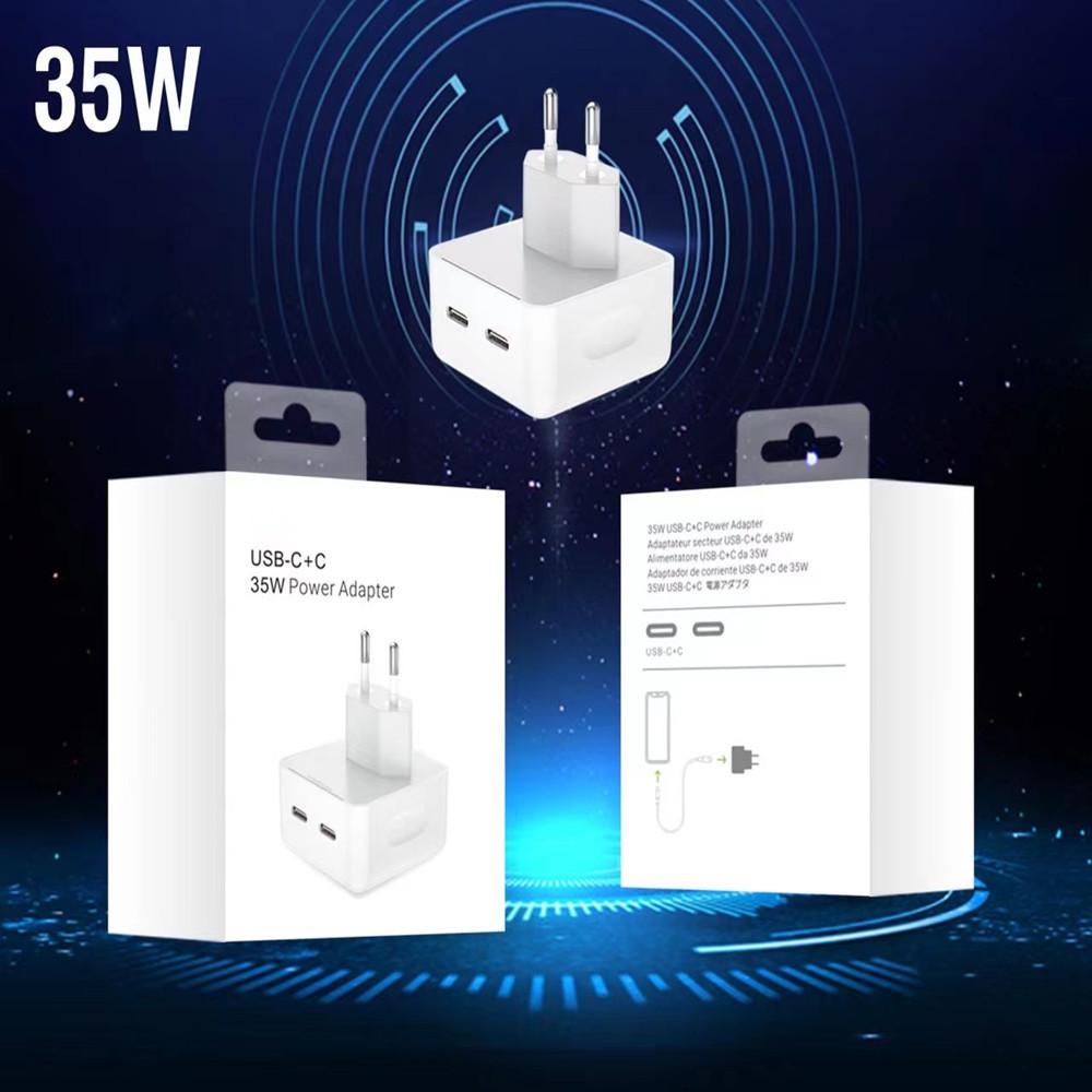 Fonte Carregador iphone 35w Adaptador de energia USB-C de 35W com duas ...