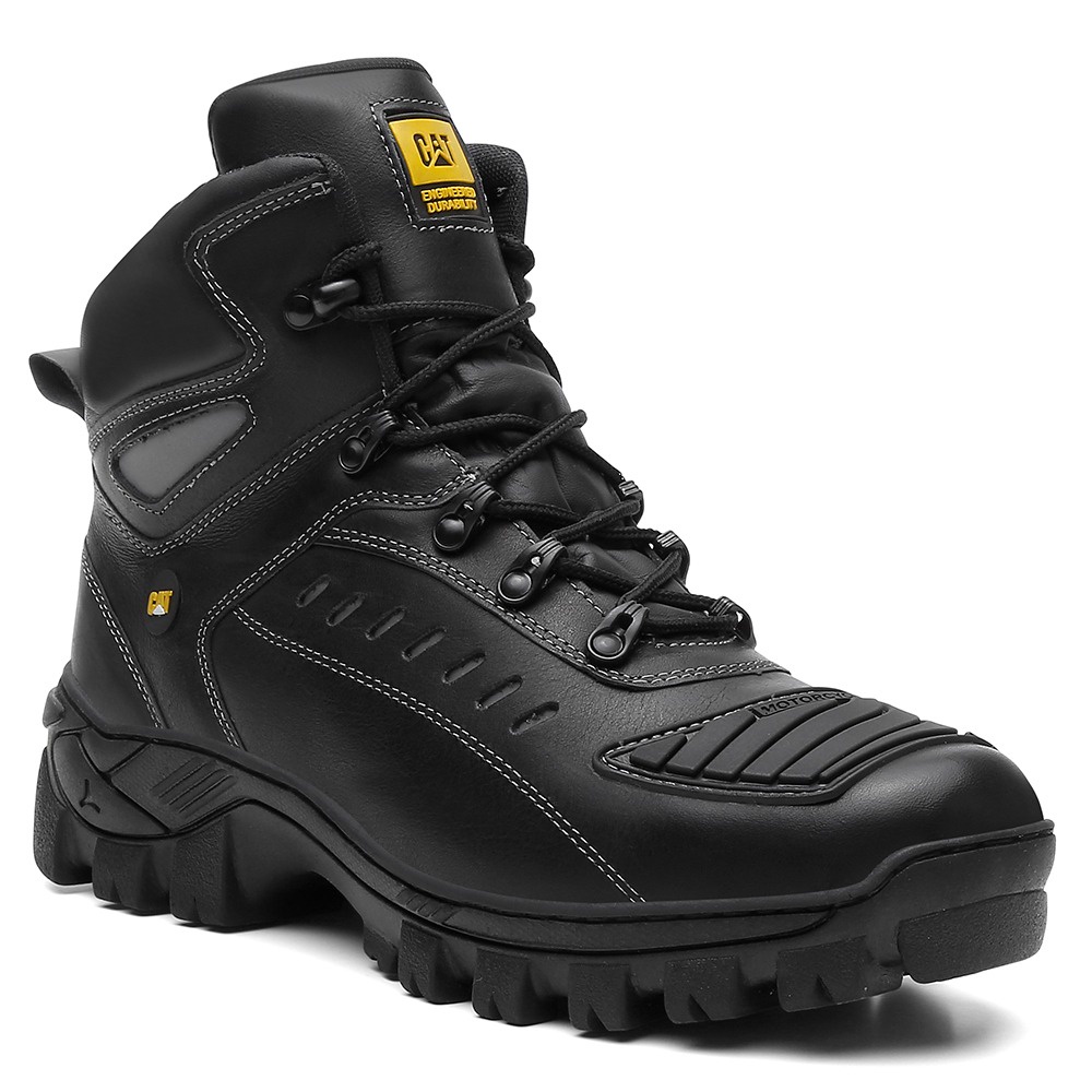 Bota Masculina Caterpillar Motoqueiro Adventure Couro Legítimo