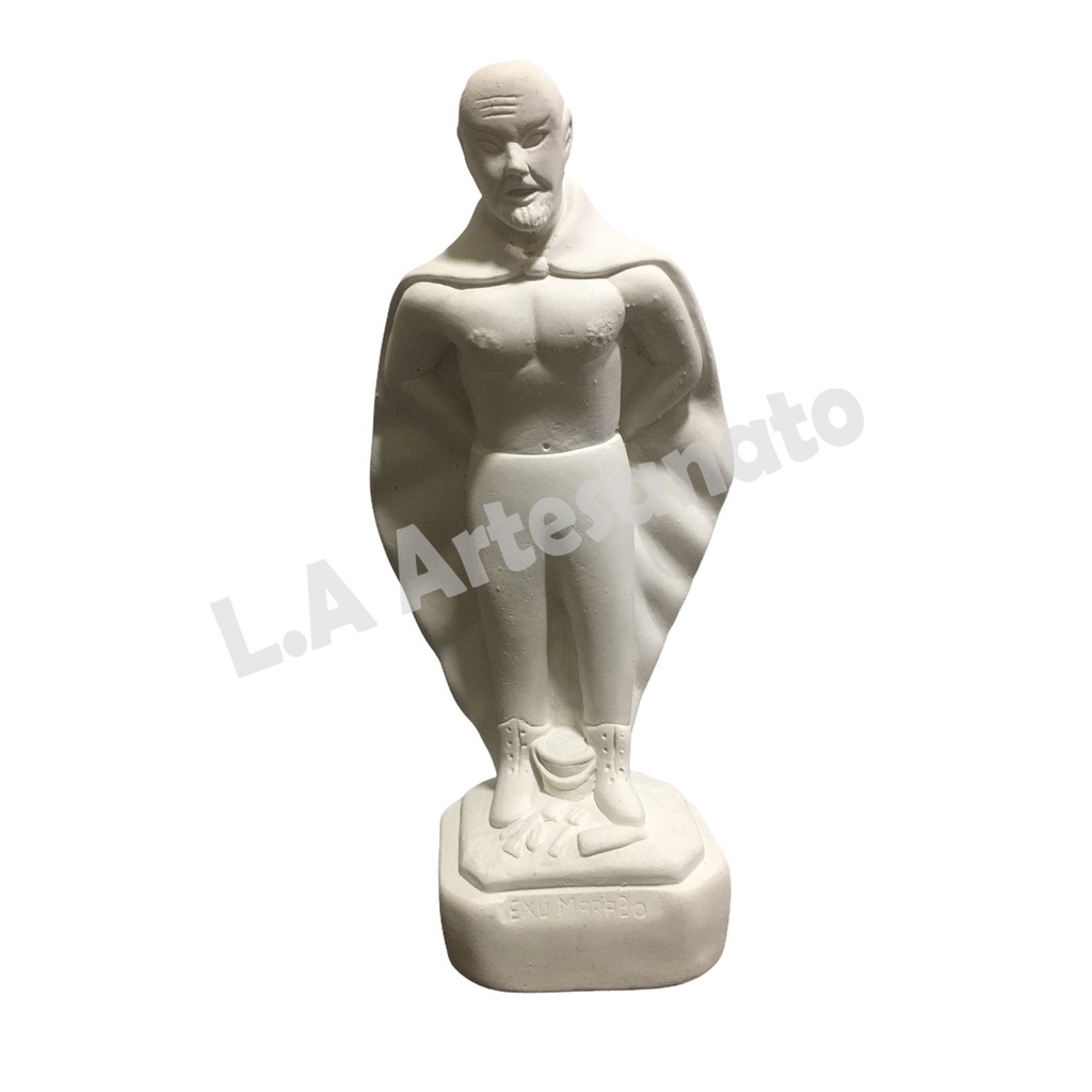 Imagem Exú Marabô Em Gesso Cru 21 Cm Para Artesanato
