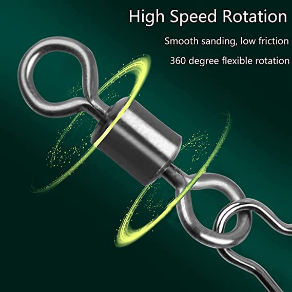 50 PCS Pinos de Conector de Pesca com Rolamento Giratório 10LB-110LB Anéis de Aço Inoxidável de Alta Resistência · foto 2