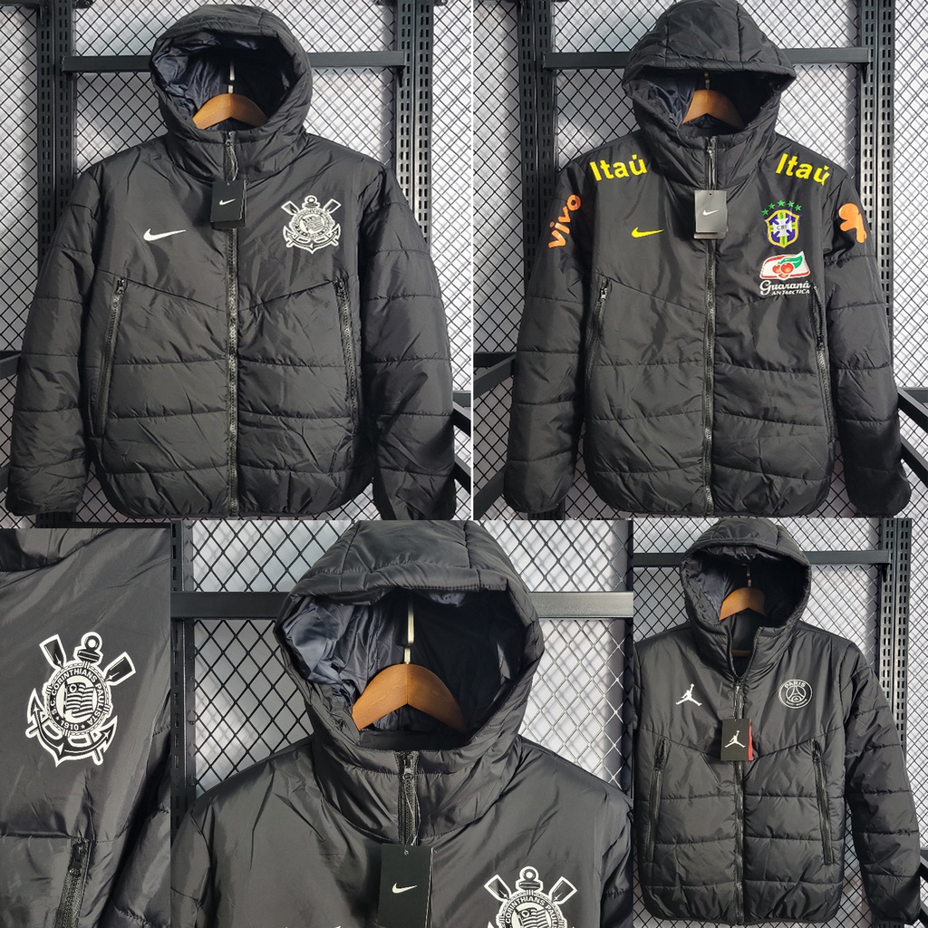 Casaco Brasil De Algodão Preto PSG Corinthians