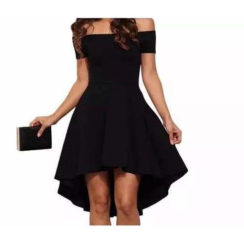 vestido mullet preto