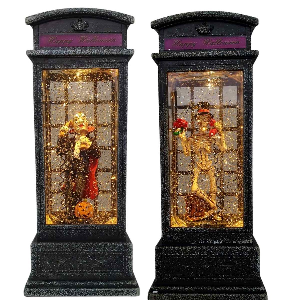 Decoração Halloween Cabine Telefônica c/ Luz-Envio Imediato