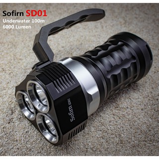 Sofirn Powerful 6000 lumen SD01 Waterproof Dive flashlight Underwater 100 meter Using 3 pieces of SST40 LEDs Camping Lat